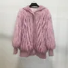 Penhoras de peles femininas outono e inverno de casacos femininos jackets de moda moleto