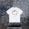 Xinxinbuy Men Designer Tee Tシャツ23SSネックレスプリントラベルレター半袖女性ホワイトブラックグリーンブルーXS-2XL