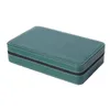 시계 박스 케이스 시계 Traval Case Box Organizer 6/10/12 슬롯 PU 가죽 휴대용 지퍼 시계 케이스 다기능 팔찌 녹색 디스플레이 상자 230206