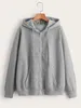 Kvinnors hoodies tröjor Y2K klädhuvtröja Sweatshirt Solid dragsko Zip Up Drop Shoulder Hoodie Women Oversize Coat Harajuku Streetwear Tops 230207