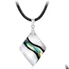 Pendanthalsband Partihandel Nytt modehalsband i Europa och Amerika Natural Abalone Shell Series handgjorda lady stxl029 Dr DHGARDEN DHW2H