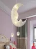 Lâmpadas pendentes estrela lua do quarto infantil iluminação de personalidade criativa Chandelier Restaurant Bedroom Caixa de fita quente