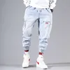 Men's Pants Streetwear Hip Hop Cargo jeans Elastic Harun pants Joggers Autumn and Winter 230206