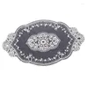 Mats Pads Table European Lace Embroidery Hollow Oval Placemat Antiscald Coffee Bedroom Restaurant Food Fruit Wedding Party Decor D Dhr6Q