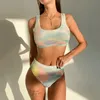 Damen Bademode 2023 Sommer Sexy Print Strand Bikinis Set Push Up Badeanzug Weibliche Badeanzüge Bikini Mädchen Pool Schwimmen Anzug