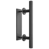 Handles Carbon Steel Sliding Barn Door Handle Wooden Black For Interior & Pulls