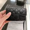 Luxury Brand Designer Change Purse Card pack Cow Pickup Bag Women's Exquisite High-end 2023 New Style Small Fragrant Caviar Multi-card Clip Wallet Factory Direct Sale