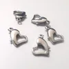 20pcs Lot Stainless Steel 10*14mm Heart Lobster Clasp Claw Jewelry Making Connector For DIY Necklace Bracelet Clasps