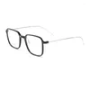 Lunettes de soleil Cadres YIMARUILI Ultra-léger Flexible TR90 Pur Titane Rétro Carré Transparent Optique Prescription Lunettes Cadre Hommes Et