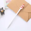 2PC Cartoon Elk Christmas Gel Pen Kawaii Learning Stationery Escritura creativa Suministros de oficinas de examen de examen negro Suministros