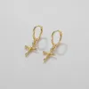 Hoop Earrings Zircon Cross Pendant Drop Earring For Women Piercing Pendientes Party Gift Fashion Jewelry Accessories Oorbellen 2023