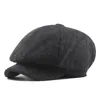 Men Hat Male Bert Retro England Visor Big Head Cap DF036