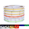 LED -strips Flexibele COB Strip Licht DC12V FOB 10 mm Hoge dichtheid Dimbable Tape Rood groene Natuur Warm Koud Puur Wit Ribbon CE D DHDN5