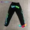 Męskie spodnie 555555 Mężczyźni mężczyźni kobiety Fluorescencyjny zielony pająk Graphic Flame Drukuj Sp5der Joggers Spodery 020723H255H255HPXPAPXPA