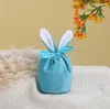 Party Supplies 8 F￤rger Velvet Easter Bunny Bag Easter Presentp￥se Blank Sublimering Bag For Kids Easter SN633