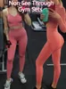 Ensembles de pantalons deux pièces pour femmes Survêtement maigre Soutien-gorge respirant Haut à manches longues Tenues sans couture Taille haute Push Up Leggings Vêtements de sport Costume de sport 230207