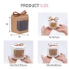 Gift Wrap carton creative Hexagon candy window opening kraft paper packaging gift box supports customization 0207