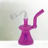 Bubbler palenia rura wodna 14 mm samica szklana olej Bong Hookah z recyklingiem Ice Ashcatcher Dab Rig Bongs