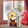 Decorazioni natalizie Cabina luminosa Casa in legno Lampada da notte a LED Decorazione regalo