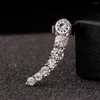 Rückseiten Ohrringe Mode Strasssteine Linke Ohrmanschette Piercing Schmuck Kristall Ohrmanschette Punk Gold Versilbert Klarer Zirkon Clip Für Frauen