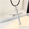 Pendentif Colliers S925 Sterling Sier Couple Collier Version Coréenne Étudiants Masculins Et Féminins Mode Simple Croix Xl1C062 Dr Dhgarden Dh8Jw