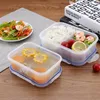Dinnerware Sets Heat-Resistant Sealed Lunchbox Healthy Plastic Container Microwave Oven Bento Box Fridge Transparent Soup Storage