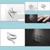 Band Rings Stainless Steel Ring For Women Men Sea Squid Octopus Open Adjustable Titanium Drop Delivery Jewelry Dhptr