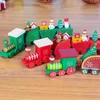 Juldekorationer Train Wood For Home Xmas Tree Holiday Party Decoration Kid Toys Gift Year Ornament Navidad 2023Christmas