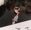 Dangle Earrings & Chandelier Spaceship Robot Space Chic Creative Pins Dripping Oil Cartoon Design For Girl Summer Fun Delicate Ear JewelryDa