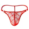 Underpants Men's Underwear Sexy Transparent G-string Thong Briefs Mesh Breathable Panties Perspective Male Bikini 1pc Lace