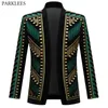 Herrenanzüge Blazer Luxus Afrikanische Stickerei Strickjacke Blazer Jacke Männer Schal Revers Slim Fit Gestreifter Anzug Jacken Männlich Party Prom Hochzeit Kostüme 230207