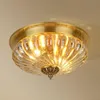 Takljus Europa retro koppardesign D30cm H17cm Crystal Light Luster Electropated Brass Bedroom Loft Lampceiling