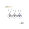 Pendentif Colliers Foi Bijoux Rêve Espoir Confiance Collier Femmes Rose Blanc Cristal Strass Coeur Enseignants Cadeaux En Gros Drop De Dh7Jv