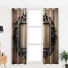 Curtain Bedroom Kitchen Curtains Iron Wood Border Art Living Room Decoration Items Window For