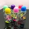Glazen rookpijpen Vervaardiging Handgeblazen waterpijp Bongs Gekleurde acryl melkfles en waterrookfles