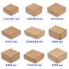 غلاف الهدايا 10pcs/مجموعة 9 أحجام Kraft Paper Boxes Candy Storage Cardboard Package Bags Cake Wapping Event Party Home Supplies1