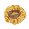 Bonnet / Skull Caps Soft Silky Slee Hair Cap Salon Bonnets pour femmes Confortable Elasic Satin Night Sleep Hat Perte Bonnet Dames Turba Dhh5Q