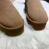 5 cm de alto Mujer Invierno Ultra Mini Boot Diseñador Australiano Plataforma Botas para hombres Cuero real Cálido Tobillo Botines de piel Zapatos lujosos