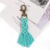 Ganchos 4 PCs Tassel Keychains Boho Key Chains Anéis