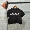 レタープリントTシャツ女性ファッションショートティーサマー通気性クロップトップトップトップスリーブTシャツ