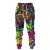 Tute da uomo colorate Trippy Weeds 3D stampate con cappuccio pantaloni tuta uomo donna casual pullover felpa set Harajuku coppia abbigliamento sportivo tuta 230206