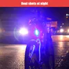 Podświetl rowerowe tylne światło LED LED tylnego roweru światła USB wielofunkcyjni Wodoodporny nocne światła bezpieczeństwa jazdy 0202