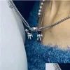 Hangende kettingen verkopen persoonlijkheid astronaut magneet attractie paar ketting 2 -koppig set groothandel drop levering sieraden dhgarden dhpji