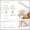 Stud Koreańska moda urocza 3a Cubic Zirkonia Triangle puste kolczyk dla kobiet elegancka miedziana inkrustowana cZ micro pave prezent upuść de dhihn