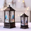 Kerstdecoraties leidden thee -lichtkaarsen kooien Kaars met houder met houder Santa Candlestick Simulation Decoratie