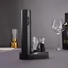 Ouvre-vin avec bec verseur Coupe-capsule Bouchon sous vide Base de stockage Tire-bouchon à vin 5 en 1 avec base