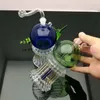 Glass Smoking Pipes Manufacture Hand-blown hookah Bongs Classic single wheel concave head glass bubble cigarette accessories pipe