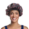 Bérets Taille Réglable Extra Large Double-face Réversible Satin Bonnet Chapeau Custom Designer Silky Night Sleep Cap Cheveux