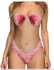 Costumi da bagno femminile euramericano straniero singolo sexy sexy sexy rosa ananas anguria per il petto panoramica capesante prospettiva triangolo da bagno monopezzo donna