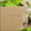 Tags Price Card 100 Pcs/Lot 6.8X9.7Cm Kraft Paper Necklace Earrings Sets Display Cards Jewelry Packaging Gifts 315 Q2 Drop Delivery Dhnrz